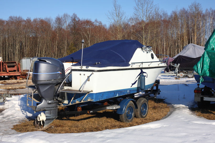 winter boats parking boat trailer + boat winterization and pre-season - how to winterize your boat  