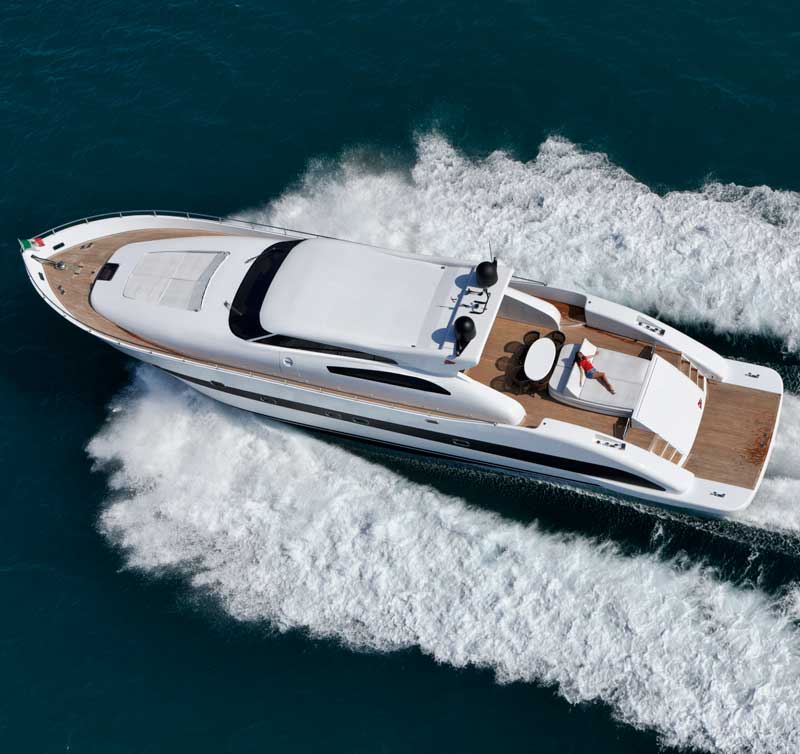 italy tirrenian sea off coast viareggio tecnomar velvet 90 luxury yacht aerial view02 + yacht services in richmond